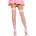 Leg Avenue Fishnet Thigh Highs with Satin Bow Backseam 9128 Neon Pink
