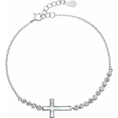 Pavona Něžný stříbrný se zirkony Křížek 13016.1