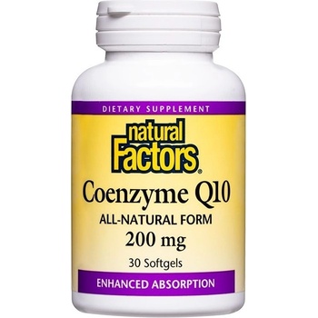 Natural Factors Coenzyme Q10, 200 mg, 30 капсули, Natural Factors
