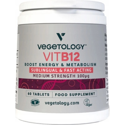 Vegetology Vitamin B12 pod jazyk, 100µg 60 tablet