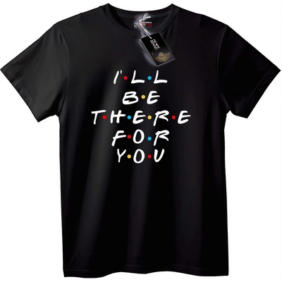 NOONEBRAND Тениска Ще Бъда Там За Теб - 2XL, Black