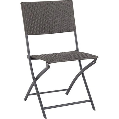 Sunfun Neila Zahradní židle sklopná, 52 x 46 x 80 cm, ocel, PE ratan, šedostříbrná FRS00027