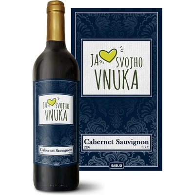 Sablio Ja milujem môjho vnuka Cabernet Sauvignon Červené víno 12 % 0,75 l (holá fľaša)