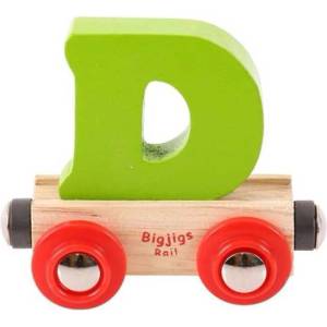 Bigjigs Rail Вагонче дървена влакова линия - Буква D (BR104)