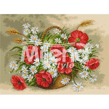 Image 1 of Milena Style Макове и маргаритки - Печатана Aida 14 ct без конци
