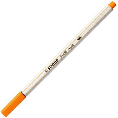 STABILO Prémiový vláknový fix s flexibilním štětcovým hrotem - Pen 68 brush - oranžová