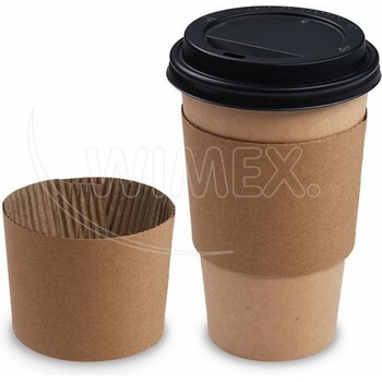 WIMEX s. r. o WIMEX s. r. o. Кафяв хартиен маншет за чаша Ø90 мм [100 бр. ]