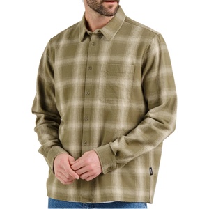 DEDICATED Мъжка риза с копчета DEDICATED Shirt Rute Flannel Shadow Check Shirt - Leaf Green (033-2359-0412)