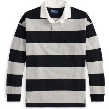 Ralph Lauren Stripe Rugby Shirt - Grey/Black