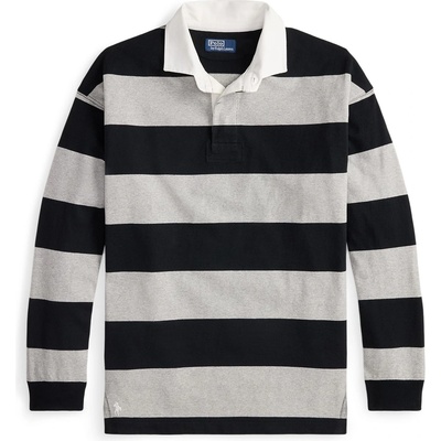 Ralph Lauren Stripe Rugby Shirt - Grey/Black