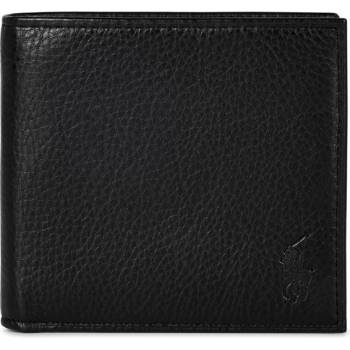 Ralph Lauren Портмоне POLO RALPH LAUREN Mens Pebble Leather Billfold Coin Wallet - Black