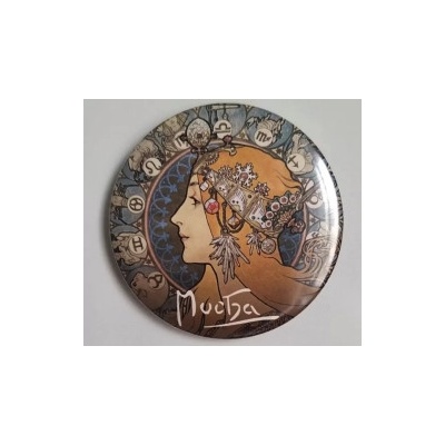 Kovový otvírák Alfons Mucha - Zodiak, ø 5,8 cm