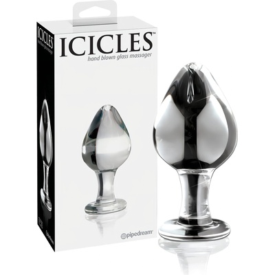 Icicles No. 25 - конусовиден, стъклен анален плъг (прозрачен)