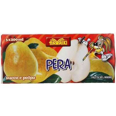 Hawaiki hruškový džús s dužinou 3 x 200 ml