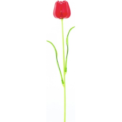 Tulipán červený – křišťálový, 61 cm, 12 ks