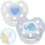 Baby-Nova Силиконова залъгалка с ринг Baby Nova - размер 1, сърце и слонче, 2 броя (28220) - ozone