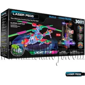 Image 1 of Светещ конструктор 30 в 1 - Хеликоптер Super Copter със захранваща база LASER PEGS
