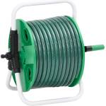 vidaXL Свободностояща макара за маркуч със зелен маркуч 0, 5" 30 м PVC (3281511)