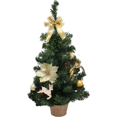 Коледна елха Елхово дърво за маса 60 см Златна (ant3902)