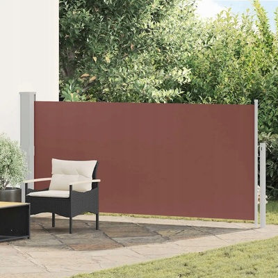 Greatstore Zatahovací boční markýza / zástěna 140 x 300 cm hnědá