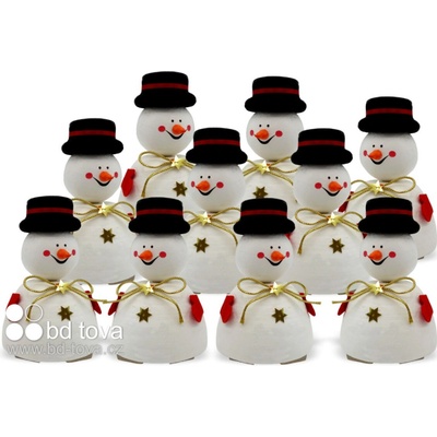 BD-TOVA Sněhulák se zlatou mašlí 1 ks - sady k dotvoření – Zboží Mobilmania