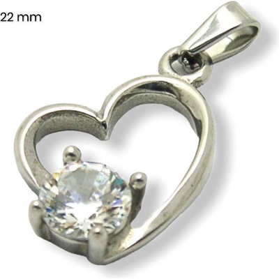 Exeed 240930 Přívěsek z chirurgické oceli srdce