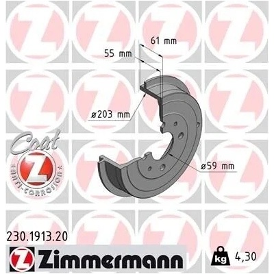 Brzdový buben ZIMMERMANN 230.1913.20 (230191320)