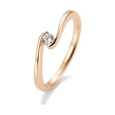 Sofia Diamonds prsteň z ružového zlata s diamantom BE41 85940 R