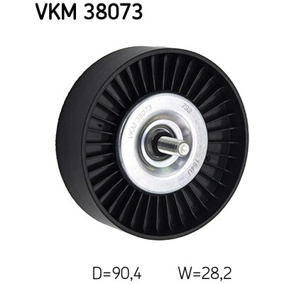 Vratná/vodiaca kladka rebrovaného klinového remeňa SKF VKM 38073 (VKM38073)