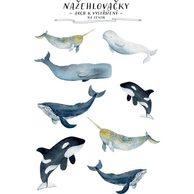 ePiPí Nažehlovačky arch - Velryby – Zbozi.Blesk.cz