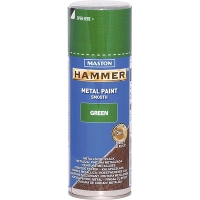 Tikkurila Maston Hammer sprej - hladká farba na kov v spreji - zelená - 400 ml