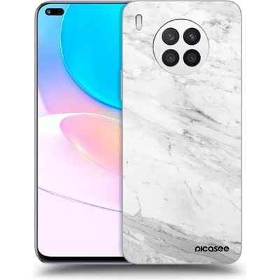 Púzdro Picasee silikónové Huawei Nova 8i - White marble čiré