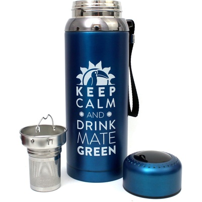 Mate Green Termoska so sitkom a displejom modrá 800 ml