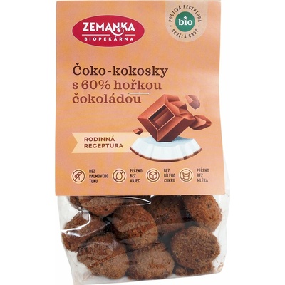 BIOZEMANKA Biopekárna Zemanka Čoko-kokosky s kakaom 100 g
