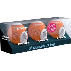 Satisfyer Egg Crunchy - комплект мастурбатори яйце (3 броя)