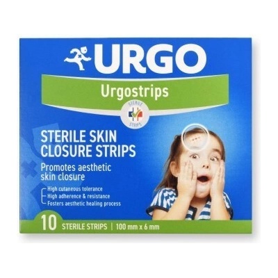 URGO Urgostrips sterilné samolepiace chirurgické stehy 100 x 6 mm 10 ks