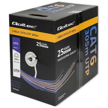 Qoltec 50359 UTP, CAT6, PVC, 305m, sivý