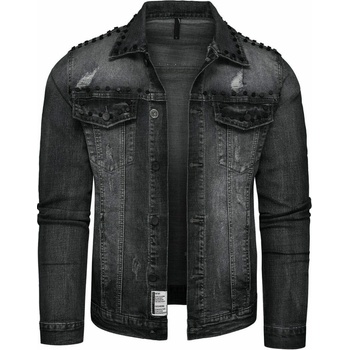 Recea pánska džínsová bunda Kahorere čierna