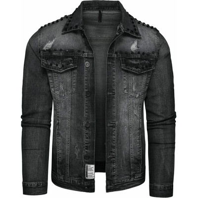 Recea pánska džínsová bunda Kahorere čierna