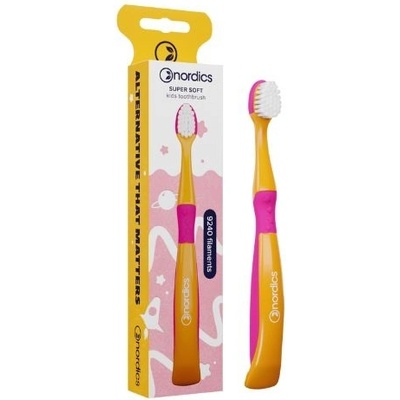Nordics Oral Care Dětský zubní kartáček od 3+ let Soft Oranžová mořská panna