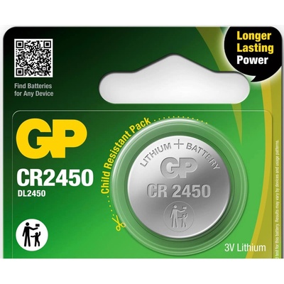GP Batteries Батерия литиева gp cr2450, 3v, 1 бр (gpblcr2450)