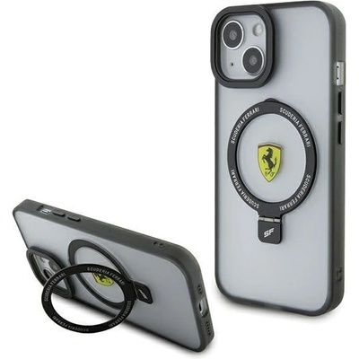 Ferrari Кейс Ferrari FEHMP15SUSCAH за iPhone 15 6.1", прозрачен, твърд, Ring Stand 2023 Collection MagSafe (3666339170929)