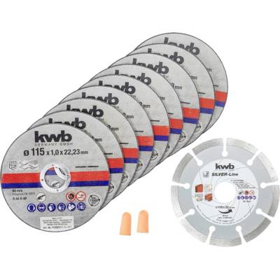 Kwb 712031 sada rezných kotúčov 115 mm 10 ks