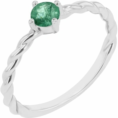 Eppi Propletený prsten se smaragdem Nelson R48051