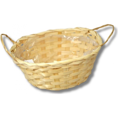 Dekorace - Miska bambus ovál 2 ucha 23x17x9cm přírodní
