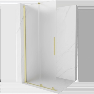 Mexen Velar плъзгаща се душ стена Walk-in 110 x 200 cm, мраз 8 mm, злато полирано - 871-110-000-33-55 (871-110-000-33-55)