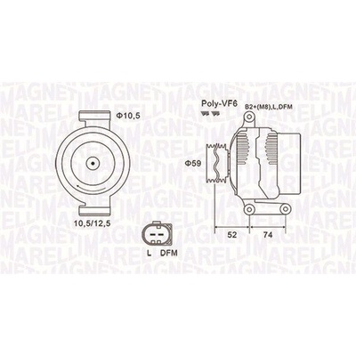 Alternátor MAGNETI MARELLI 063731928010