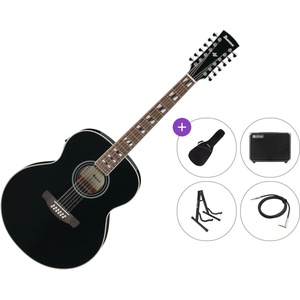 Ibanez AJ7012M1E-BK Premium SET Black 12-струнна електро-акустична китара