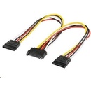 PREMIUMCORD SATA napájecí (Y) k HDD (2xF/1xM, 16cm, rozdvojka)