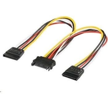 PREMIUMCORD SATA napájecí (Y) k HDD (2xF/1xM, 16cm, rozdvojka)